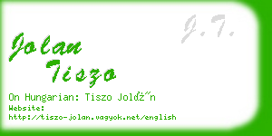 jolan tiszo business card